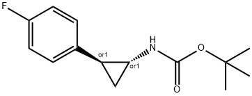 trans-2-(4-Fluoro-phenyl)-cyclopropyl-carbamic acid tert-butyl ester 结构式
