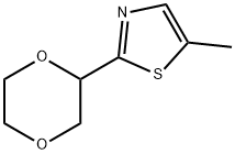 5-methyl-2-(1,4-dioxane-2-yl)thiazole 结构式