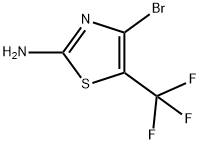 4-溴-5-(三氟甲基)噻唑-2-胺 结构式