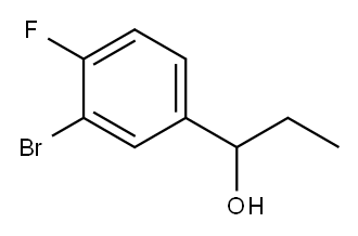 1-(3-bromo-4-fluorophenyl)propan-1-ol 结构式