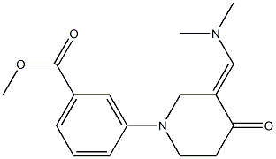 (E)-methyl 3-(3-((dimethylamino)methylene)-4-oxopiperidin-1-yl)benzoate 结构式