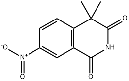 4,4-二甲基-7-硝基异喹啉-1,3(2H,4H)-二酮 结构式