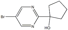 1-(5-溴-2-嘧啶基)环戊醇 结构式