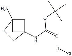 tert-butyl N-{4-aminobicyclo[2.1.1]hexan-1-yl}carbamate hydrochloride 结构式
