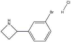 2-(3-溴苯基)氮杂环丁烷盐酸盐 结构式