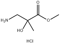 methyl 3-amino-2-hydroxy-2-methylpropanoate hydrochloride 结构式