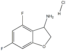 4,6-difluoro-2,3-dihydro-1-benzofuran-3-amine hydrochloride 结构式