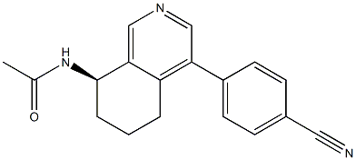 (R)-N-(4-(4-cyanophenyl)-5,6,7,8-tetrahydroisoquinolin-8-yl)acetamide 结构式
