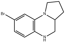 8-bromo-1,2,3,3a,4,5-hexahydropyrrolo[1,2-a]quinoxaline 结构式