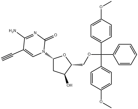 5'-O-(4,4'-Dimethoxytrityl)-5-ethynyl-2'-deoxycytidine 结构式