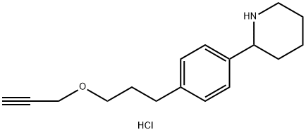 2-(4-(3-(prop-2-yn-1-yloxy)propyl)phenyl)piperidine hydrochloride 结构式