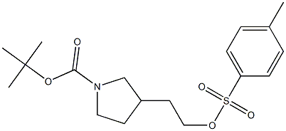 tert-butyl 3-(2-(tosyloxy)ethyl)pyrrolidine-1-carboxylate 结构式