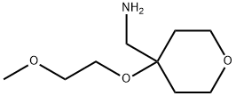 4-(2-甲氧基乙氧基)噁烷-4-基]甲胺 结构式