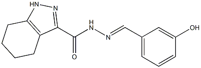 N'-(3-hydroxybenzylidene)-4,5,6,7-tetrahydro-1H-indazole-3-carbohydrazide 结构式