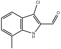 3-chloro-7-methyl-1H-indole-2-carbaldehyde 结构式