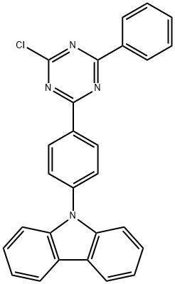 9-[4-(4-氯-6-苯基-1,3,5-三嗪-2-基)苯基]-9H-咔唑 结构式