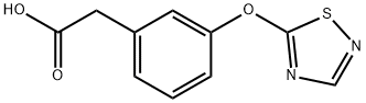 2-[3-(1,2,4-噻二唑-5-基氧基)苯基]乙酸 结构式