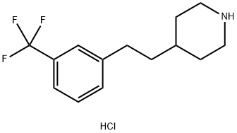 4-{2-[3-(三氟甲基)苯基]乙基}哌啶盐酸 结构式