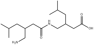 Hexanoic acid, 3-[[[3-(aminomethyl)-5-methyl-1-oxohexyl]amino]methyl]-5-methyl- 结构式