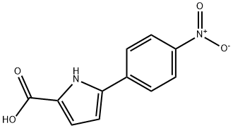 5-(4-nitrophenyl)-1H-pyrrole-2-carboxylic acid 结构式