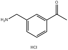 1-[3-(氨基甲基)苯基]乙烷-1-酮盐酸 结构式