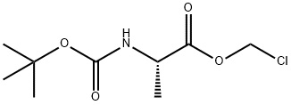 (S)-chloromethyl 2-((tert-butoxycarbonyl)amino)propanoate 结构式