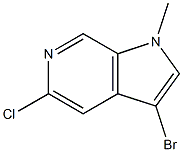 3-bromo-5-chloro-1-methyl-1H-pyrrolo[2,3-c]pyridine 结构式