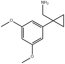 1-(3,5-二甲氧基苯基)环丙烷甲胺 结构式