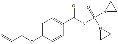 p-(Allyloxy)-N-[bis(1-aziridinyl)phosphinyl]benzamide 结构式