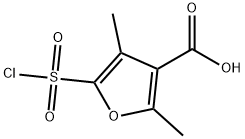 5-(氯磺酰基)-2,4-二甲基-3-呋喃甲酸 结构式