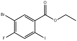 乙基 5-溴-4-氟-2-碘苯酸盐 结构式