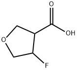 4-氟四氢呋喃-3-甲酸 结构式