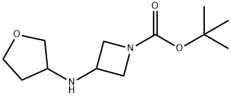 3-((四氢呋喃-3-基)氨基)氮杂环丁烷-1-甲酸叔丁酯 结构式