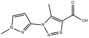 5-甲基-1-(1-甲基-1H-吡唑-3-基)-1H-1,2,3-三唑-4-羧酸 结构式