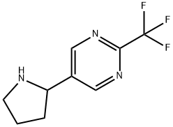 5-(pyrrolidin-2-yl)-2-(trifluoromethyl)pyrimidine 结构式