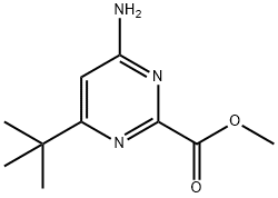 4-氨基-6-叔丁基嘧啶-2-羧酸甲酯 结构式