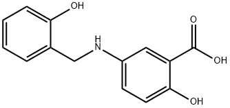 2-hydroxy-5-(2-hydroxybenzylamino)benzoic acid 结构式
