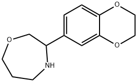 3-(2,3-dihydro-1,4-benzodioxin-6-yl)-1,4-oxazepane 结构式
