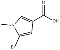 5-溴-1-甲基-1H-吡咯-3-甲酸 结构式