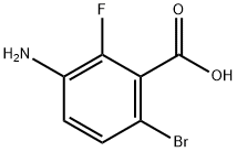 3-氨基-6-溴-2-氟苯甲酸 结构式