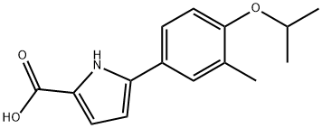 5-(4-Isopropoxy-3-methylphenyl)-1H-pyrrole-2-carboxylic acid 结构式