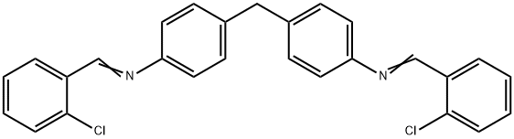 (2-chlorobenzylidene)(4-{4-[(2-chlorobenzylidene)amino]benzyl}phenyl)amine 结构式