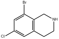 8-溴-6-氯-1,2,3,4-四氢异喹啉 结构式