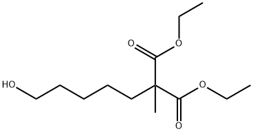 2-(5-羟基戊基)-2-甲基丙二酸二乙酯 结构式