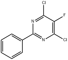 4,6-dichloro-5-fluoro-2-phenylpyrimidine 结构式