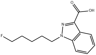 1-(5-fluoropentyl)-1H-indazole-3-carboxylic acid 结构式