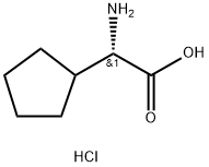 (S)-2-amino-2-cyclopentylacetic acid hydrochloride 结构式