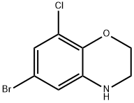 6-溴-8-氯-3,4-二氢2H-苯并[B][1,4]噁嗪 结构式