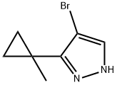 4-溴-3-(1-甲基环丙基)-1H-吡唑 结构式