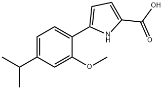5-(4-Isopropyl-2-methoxyphenyl)-1H-pyrrole-2-carboxylic acid 结构式